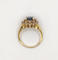 Bague 53.5 Bague pompadour en or jaune avec saphir et diamants 58 Facettes 241