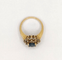 Bague 53.5 Bague pompadour en or jaune, saphir et diamants 58 Facettes 241