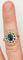 Bague 53.5 Bague pompadour en or jaune avec saphir et diamants 58 Facettes 241