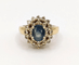 Bague 53.5 Bague pompadour en or jaune, saphir et diamants 58 Facettes 241