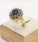 Bague 53.5 Bague pompadour en or jaune, saphir et diamants 58 Facettes 241