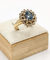Bague 53.5 Bague pompadour en or jaune avec saphir et diamants 58 Facettes 241