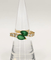 Bague 54 Bague en or jaune 18K avec émeraudes et diamants 58 Facettes 242