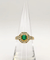 Bague 53 Bague en or jaune 18K, émeraude et diamants 58 Facettes 245