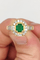 Bague 53 Bague en or jaune 18K, émeraude et diamants 58 Facettes 245