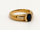 59 Bague jonc en or jaune, saphir et diamants 58 Facettes 244