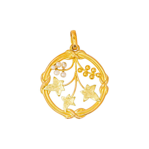 Pendentif en or jaune, or rose et perles 58 Facettes 5408456CN