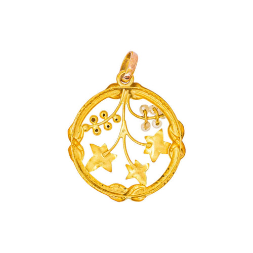 Pendentif en or jaune, or rose et perles 58 Facettes 5408456CN