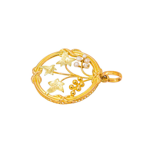 Pendentif en or jaune, or rose et perles 58 Facettes 5408456CN
