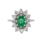 51 Bague Pompadour en or blanc, émeraude et diamants 58 Facettes 5317806CN