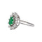 51 Bague Pompadour en or blanc, émeraude et diamants 58 Facettes 5317806CN