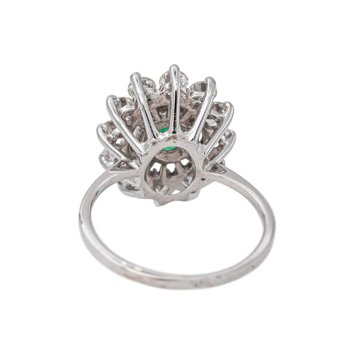 51 Bague Pompadour en or blanc, émeraude et diamants 58 Facettes 5317806CN