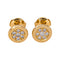 Boucles d'oreilles puces en or jaune et diamants 58 Facettes 5759890CN