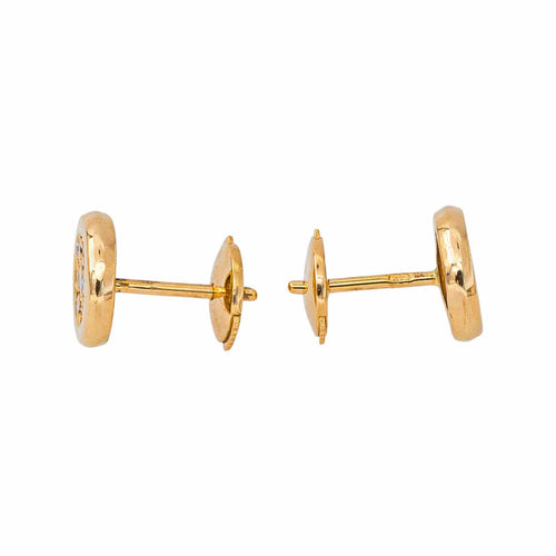 Boucles d'oreilles puces en or jaune et diamants 58 Facettes 5759890CN