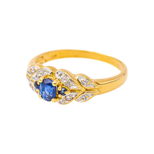 53 Bague en or jaune et blanc, saphirs et diamants 58 Facettes 5752904CN