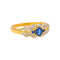 53 Bague en or jaune et blanc, saphirs et diamants 58 Facettes 5752904CN