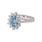 53 Bague Pompadour en or blanc, aigue-marine et diamants 58 Facettes 5763608CN