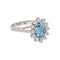 53 Bague Pompadour en or blanc, aigue-marine et diamants 58 Facettes 5763608CN