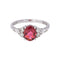53 Bague en or blanc, tourmaline rose et diamants 58 Facettes 5669441RV