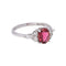 53 Bague en or blanc, tourmaline rose et diamants 58 Facettes 5669441RV