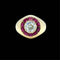 Bague Vintage - Bague cocktail en or jaune, diamant et rubis 58 Facettes