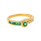 54 Bague en or jaune, émeraudes et diamants 58 Facettes 5679845CN