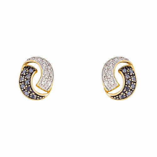 Boucles d'oreilles dormeuses en or jaune, saphirs et diamants 58 Facettes 5713879CN