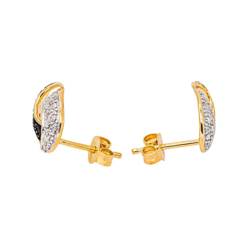 Boucles d'oreilles dormeuses en or jaune, saphirs et diamants 58 Facettes 5713879CN