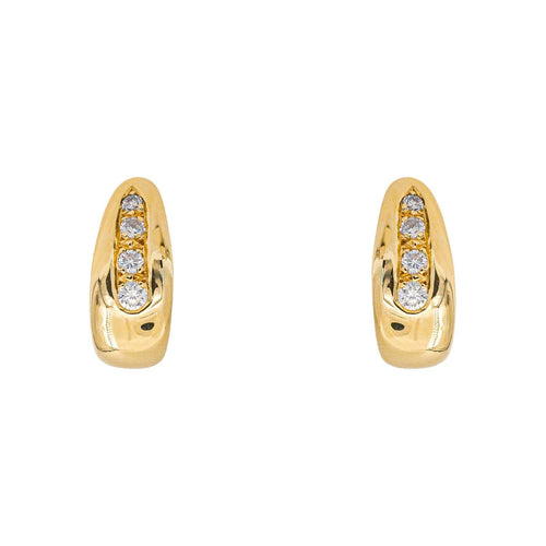 Boucles d'oreilles dormeuses en or jaune et diamants 58 Facettes 5779684CN