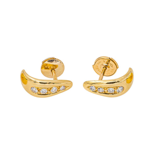 Boucles d'oreilles dormeuses en or jaune et diamants 58 Facettes 5779684CN