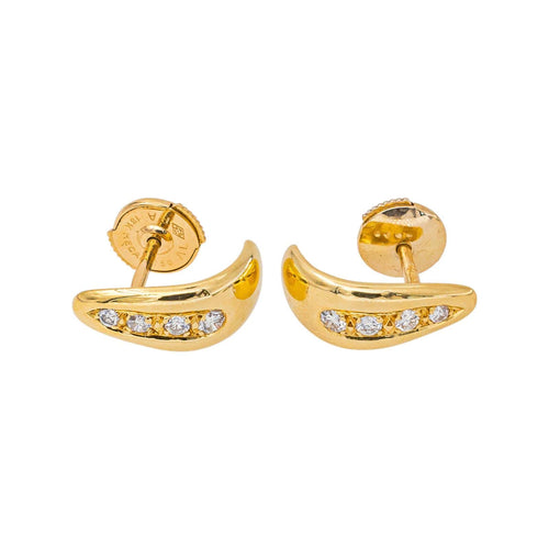 Boucles d'oreilles dormeuses en or jaune et diamants 58 Facettes 5779684CN