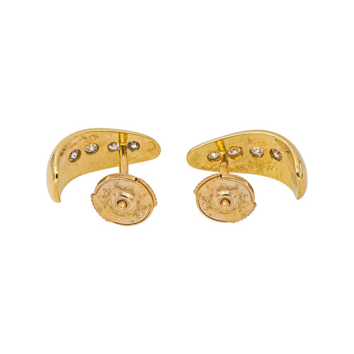 Boucles d'oreilles dormeuses en or jaune et diamants 58 Facettes 5779684CN