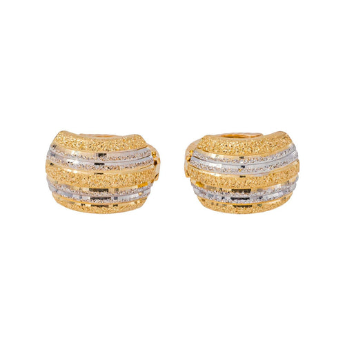 Boucles d'oreilles dormeuses en or jaune et blanc 58 Facettes 5840606CN