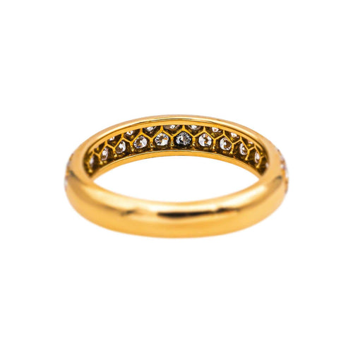 56 Boucheron Amour - Bague demi-alliance en or jaune et diamants 58 Facettes 5623367CN