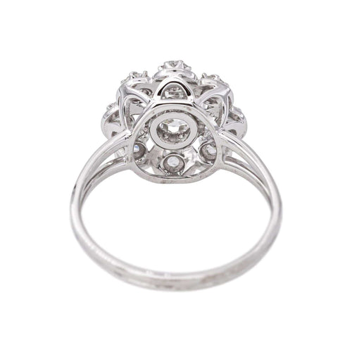 60 Bague en or blanc et diamants taille ancienne 58 Facettes 5085696CN