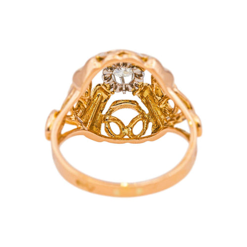50 Bague solitaire en or rose, platine et diamant 58 Facettes 5284202CN