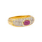 55.5 Bague en or jaune, rubis et diamants 58 Facettes 5713875CN