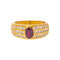 51 Bague en or jaune, rubis et diamants 58 Facettes 5660363CN