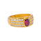 51 Bague en or jaune, rubis et diamants 58 Facettes 5660363CN
