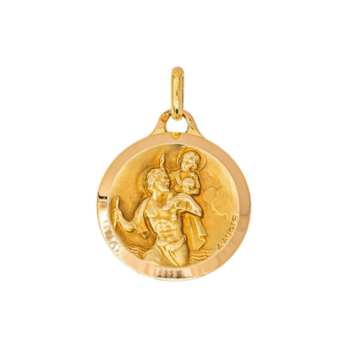 Augis - Pendentif médaille en or jaune 58 Facettes 5752935CN