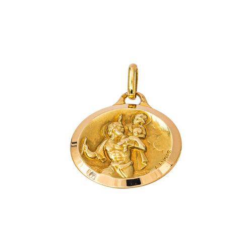 Augis - Pendentif médaille en or jaune 58 Facettes 5752935CN