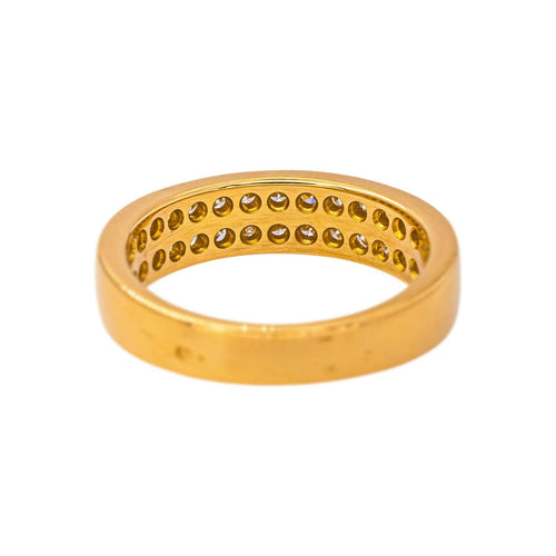 55 Demi-alliance - Bague en or jaune et diamants 58 Facettes 5709162CN