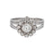 56 Marguerite - Bague en or blanc, platine et diamants 58 Facettes 5284201CN