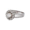 56 Marguerite - Bague en or blanc, platine et diamants 58 Facettes 5284201CN