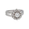 56 Marguerite - Bague en or blanc, platine et diamants 58 Facettes 5284201CN