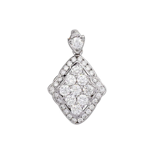 Pendentif en or blanc et diamants 58 Facettes 5618544CN