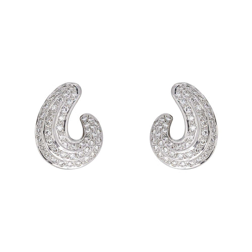 Boucles d'oreilles en or blanc et diamants 58 Facettes 5137752CN