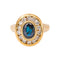 54 Bague Pompadour en or jaune, saphir et diamants 58 Facettes 5567479CN
