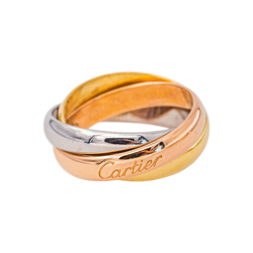 49 Cartier Trinity - Bague en or jaune, rose et blanc 58 Facettes 5281125CN