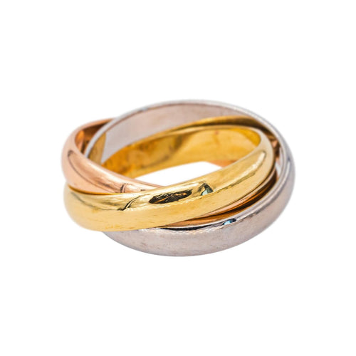 49 Cartier Trinity - Bague en or jaune, rose et blanc 58 Facettes 5281125CN